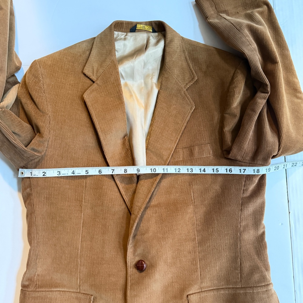 Haggar‎ Jacket Men's Vintage Corduroy Blazer in Dark Tan Size 40R - Picture 8 of 13
